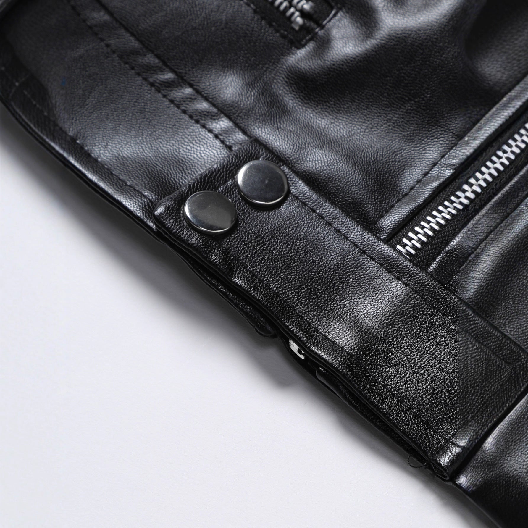 Herren modische Kunstlederjacke mit abnehmbaren Taschen Echoarchiv