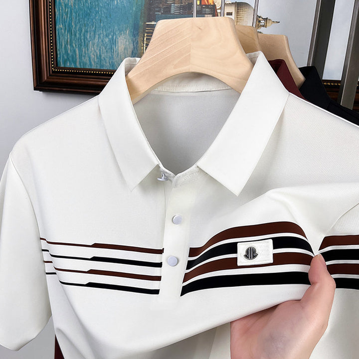 Herren Polohemd mit sportlicher Struktur und atmungsaktiver Technologie Echoarchiv