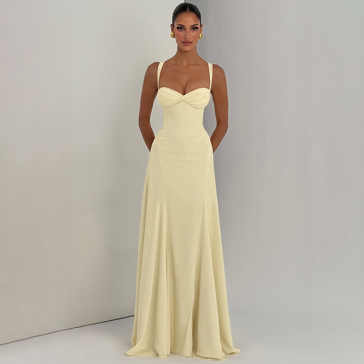 Damen Elegantes Maxikleid mit raffinierten Trägerdetails und schmeichelndem Schnitt Echo Archiv