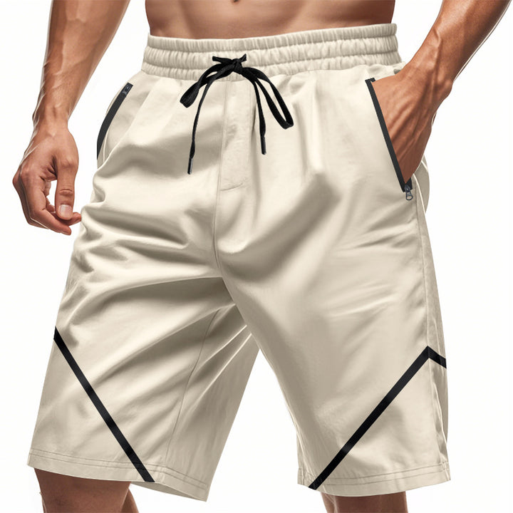 Herren Sportliche Shorts mit elastischem Bund und praktischen Reißverschlusstaschen Echoarchiv
