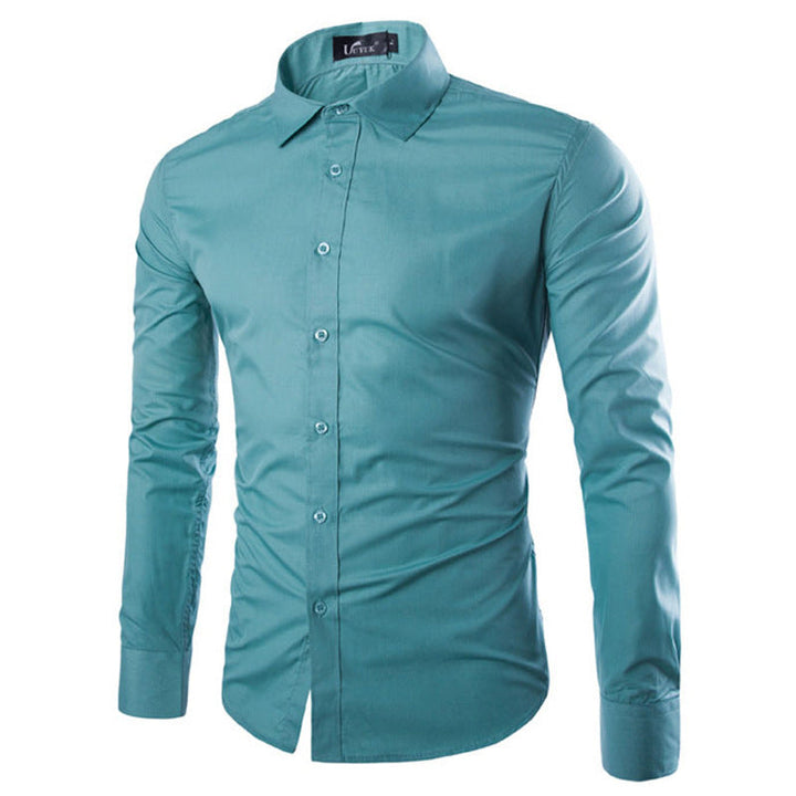 Herren elegante Langarmhemd Echoarchiv