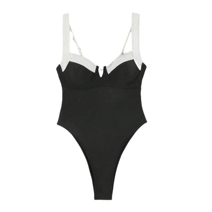 Damen Einteiliger Badeanzug mit raffiniertem Bustier-Design und hohen Beinausschnitten Echo Archiv