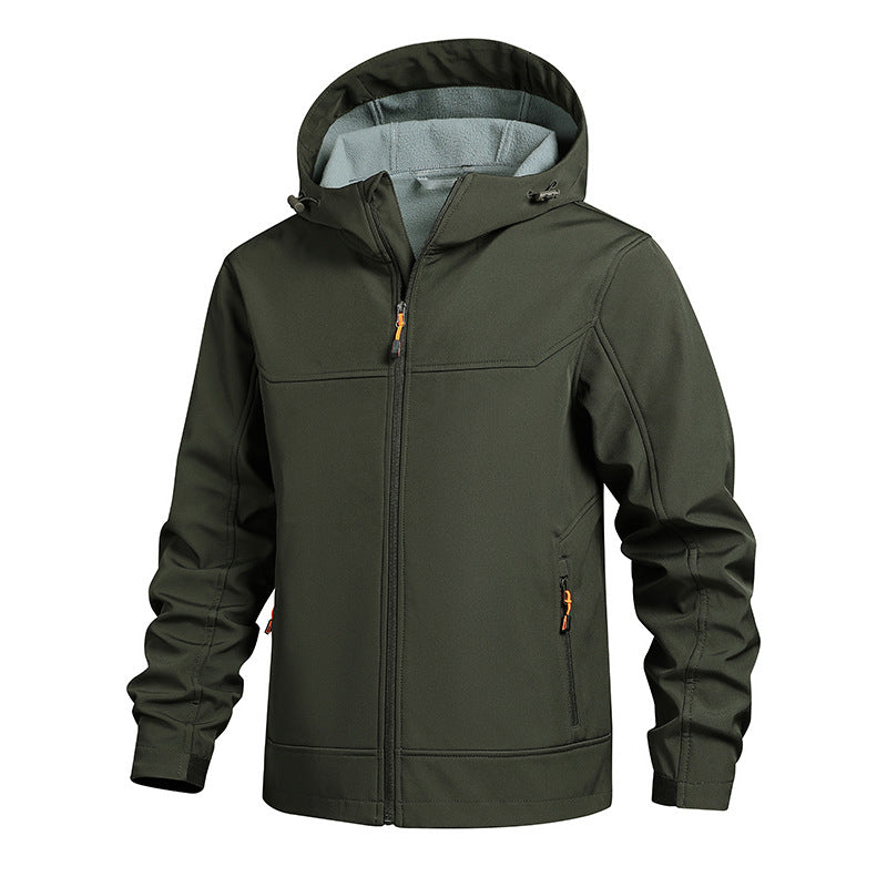 Herren Funktionsjacke mit verstaubarem Kapuzenkragen und winddichten Eigenschaften Echoarchiv