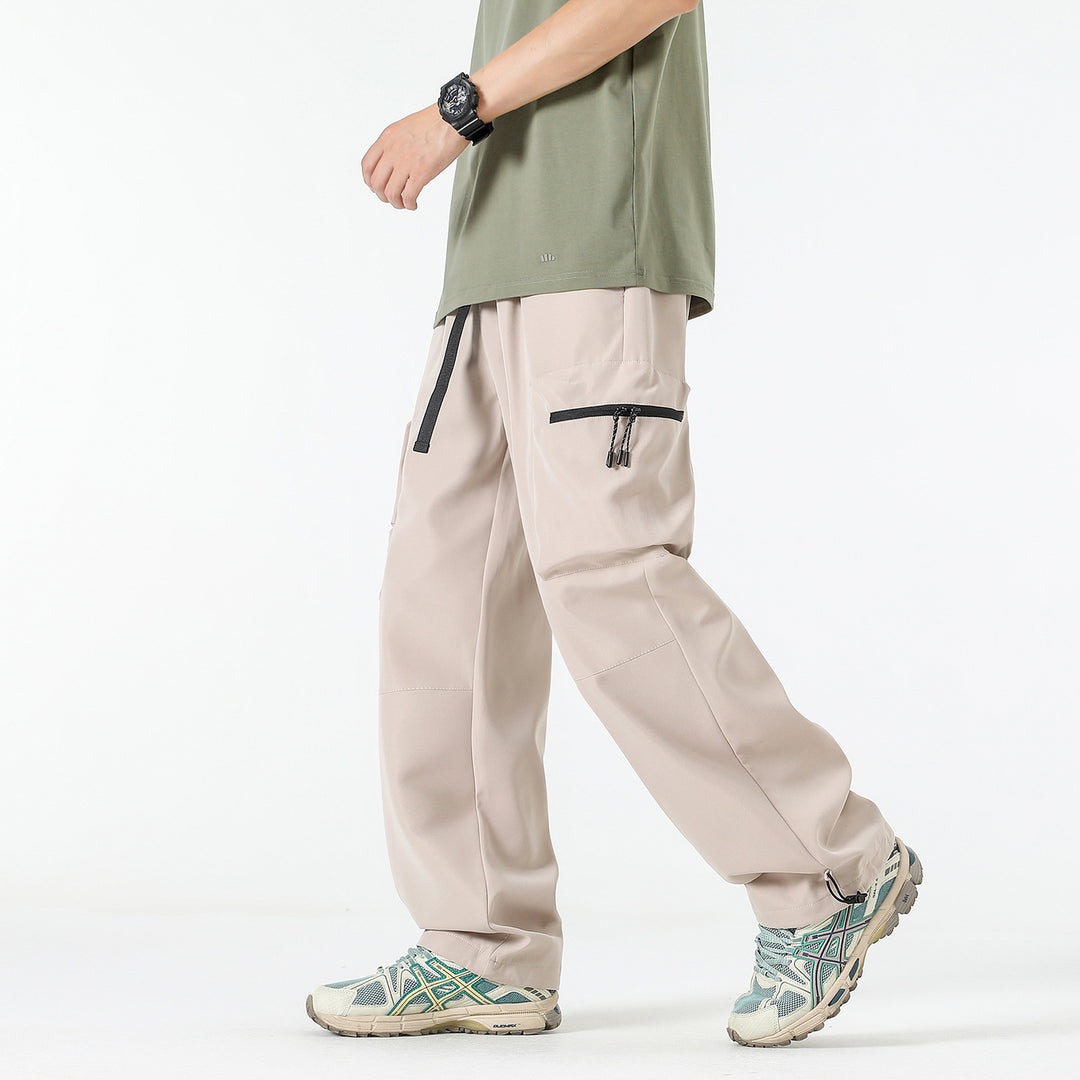 Herren Weite technische Cargo‑Hose mit Multifachtaschen, Tunnelzugbund und verstellbaren Beinabschlüssen Echo Archiv
