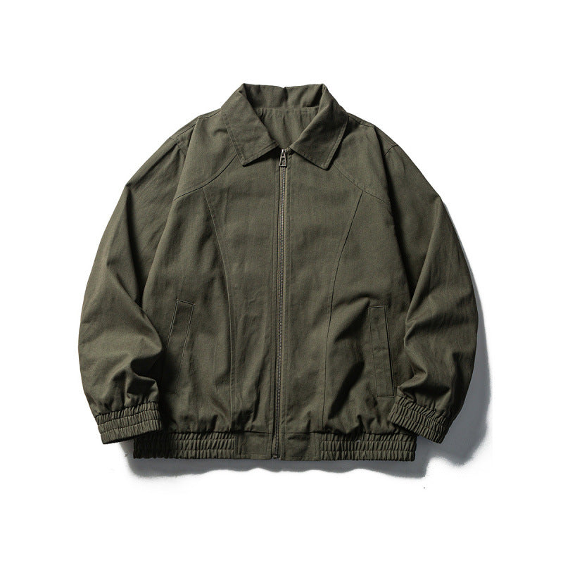 Herren Boxy-Fieldjacke im Utility-Look mit Stehkragen, durchgehendem Reißverschluss und elastischem Saum Echo Archiv