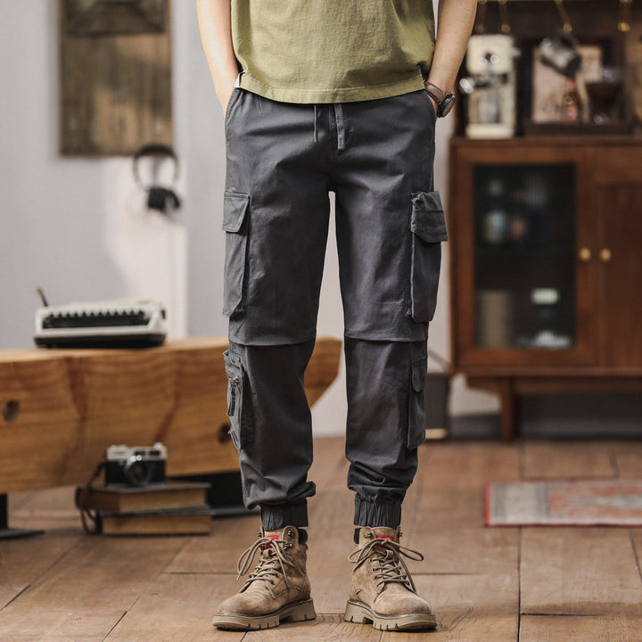 Herren Cargo-Hose mit multifunktionalen Taschen und elastischem Bund Echoarchiv 1758210560