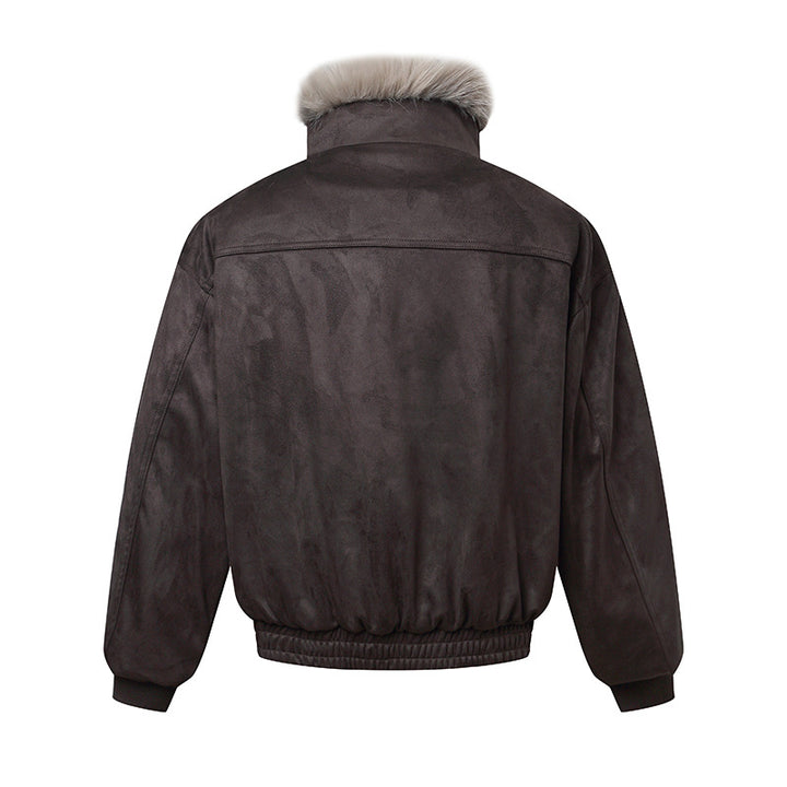 Herren Bomberjacke im Aviator‑Look mit Kunstfellbesatz und Schnallenkragen Echoarchiv