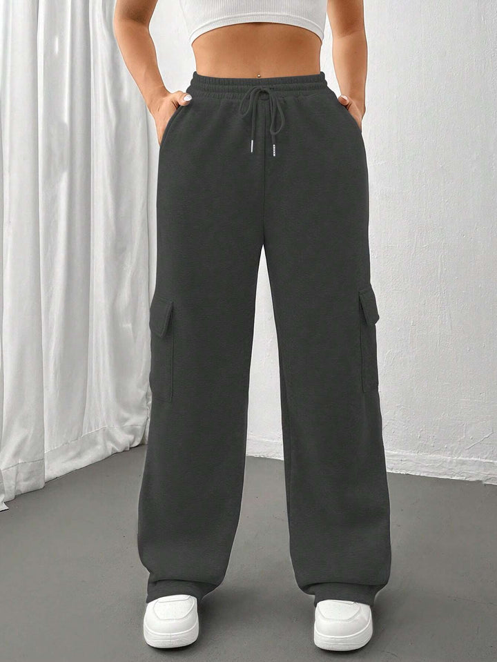 Damen Weite Cargohose im Jogger‑Stil mit Kordelzug Echo Archiv
