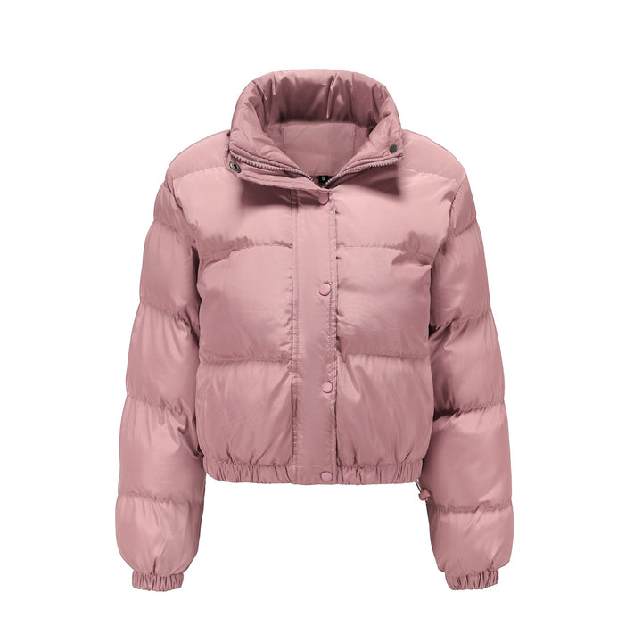 Damen nan kurze gesteppte Winterjacke mit Stehkragen und Kordelzug Echo Archiv