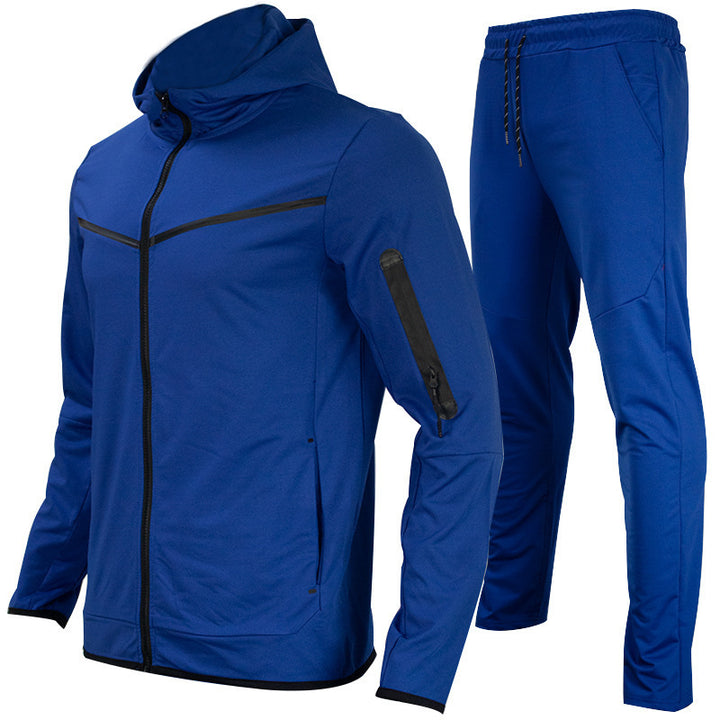 Herren Atmungsaktives Freizeit-Outdoor-Set mit Kapuzenjacke und Jogginghose Echoarchiv