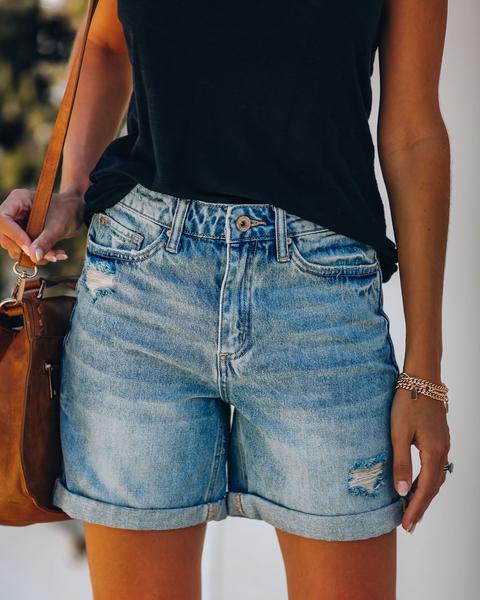 Damen JEchoarchivnsshorts im lässigen Relaxed Fit mit modischen Destroyed-Details Echoarchiv
