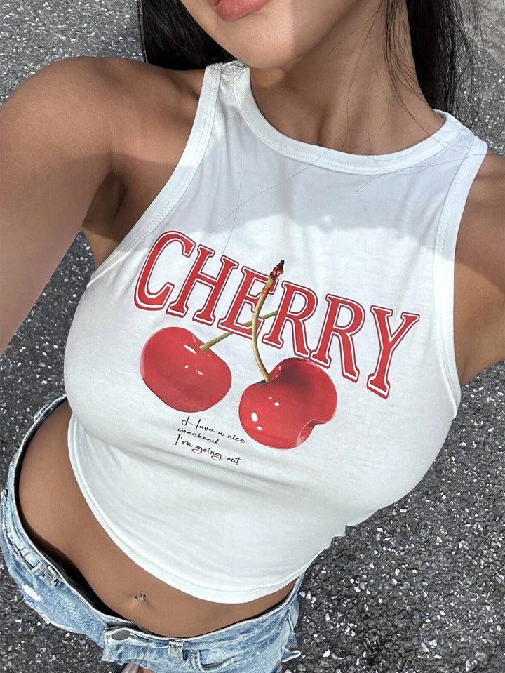 Damen Crop-Top mit mutigem Statement-Druck Echo Archiv