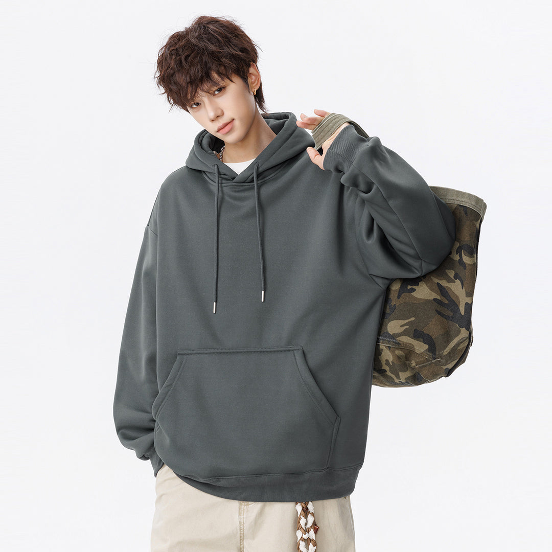 Unisex Oversize Kapuzenpullover mit Kängurutasche und weichem Fleece-Innenfutter Echo Archiv