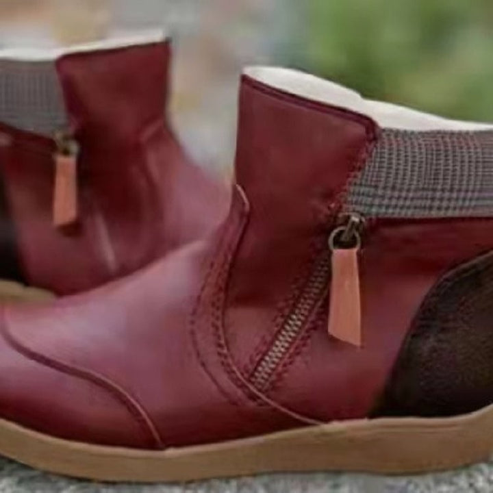 Damen  knöchelhohe Stiefelette mit seitlichem Reißverschluss, gepolstertem Komfortfußbett und flexibler Leichtsohle Echo Archiv