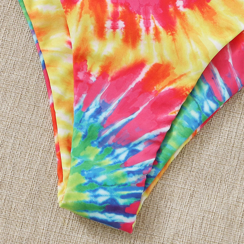 Damen Bandeau-Bikini mit buntem Batikdesign Echo Archiv