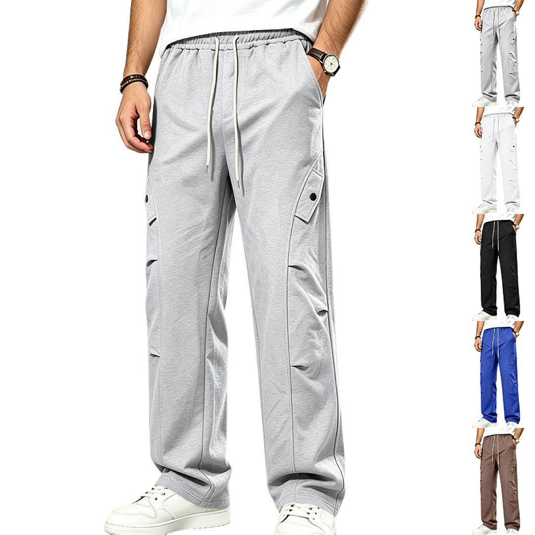 Herren Lässige Cargo-Jogginghose mit Kordelzug und Cut-Out-Details – Bravaro