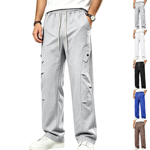 Herren Lässige Cargo-Jogginghose mit Kordelzug und Cut-Out-Details – Bravaro