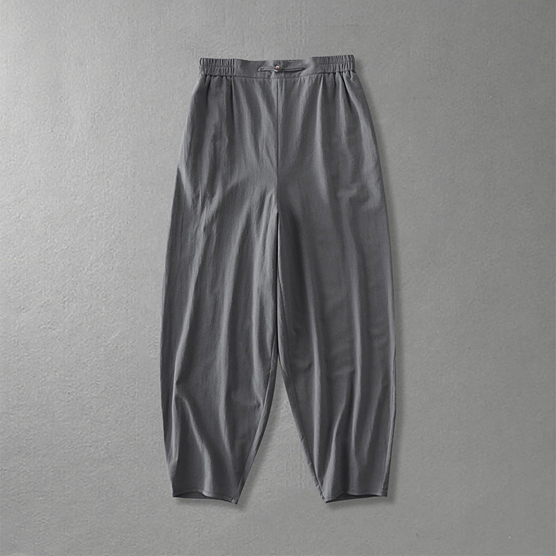 Damen Lässige, weite Haremshose mit elastischem Bund und tapered Knöchel Echoarchiv