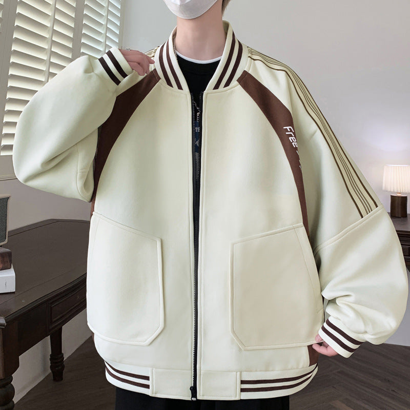 Unisex Sportliche Bomberjacke mit kontrastierenden Ärmelabschlüssen Echoarchiv