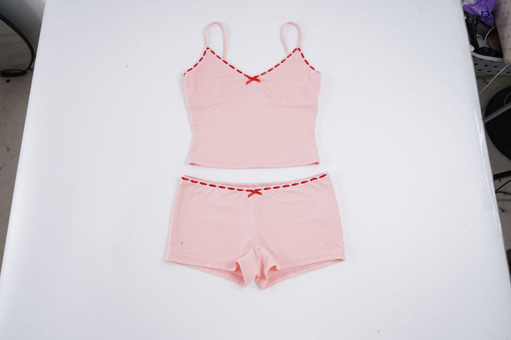 Damen Schlaf-Set mit Spaghetti-Trägern und zartem Design Echo Archiv