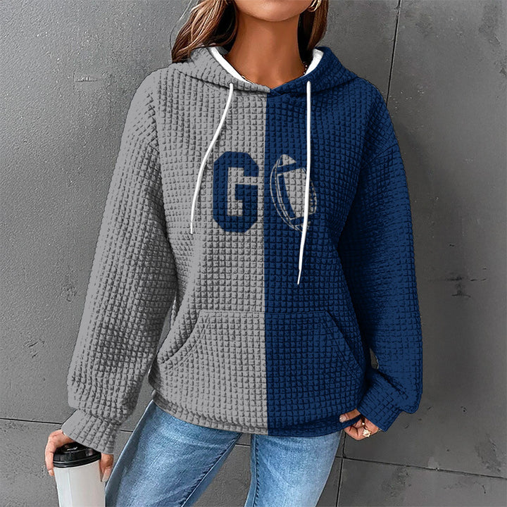 Damen Gemütlicher Kapuzenpullover mit Herzmotiv Echoarchiv