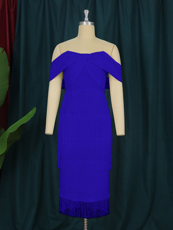 Damen Cut-out Cocktailkleid mit Fransen Echo Archiv