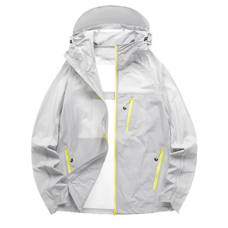 Herren leichte Outdoor-Jacke mit wasserabweisenden Eigenschaften und mehreren Reißverschlusstaschen Echoarchiv