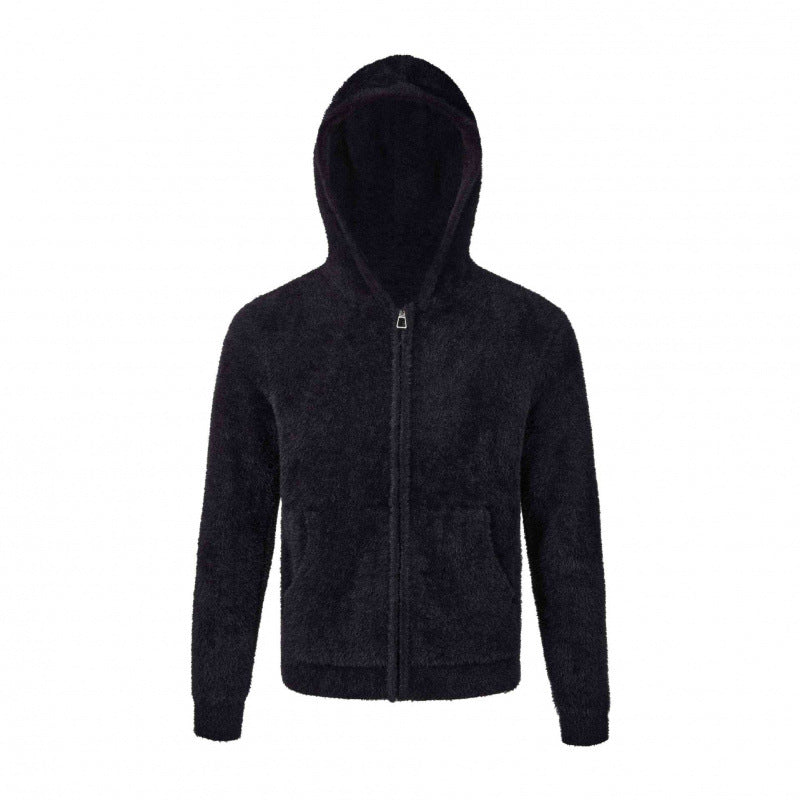 Damen Kapuzen-Fleecejacke aus Teddystoff mit Leopardenmuster und Reißverschluss Echo Archiv