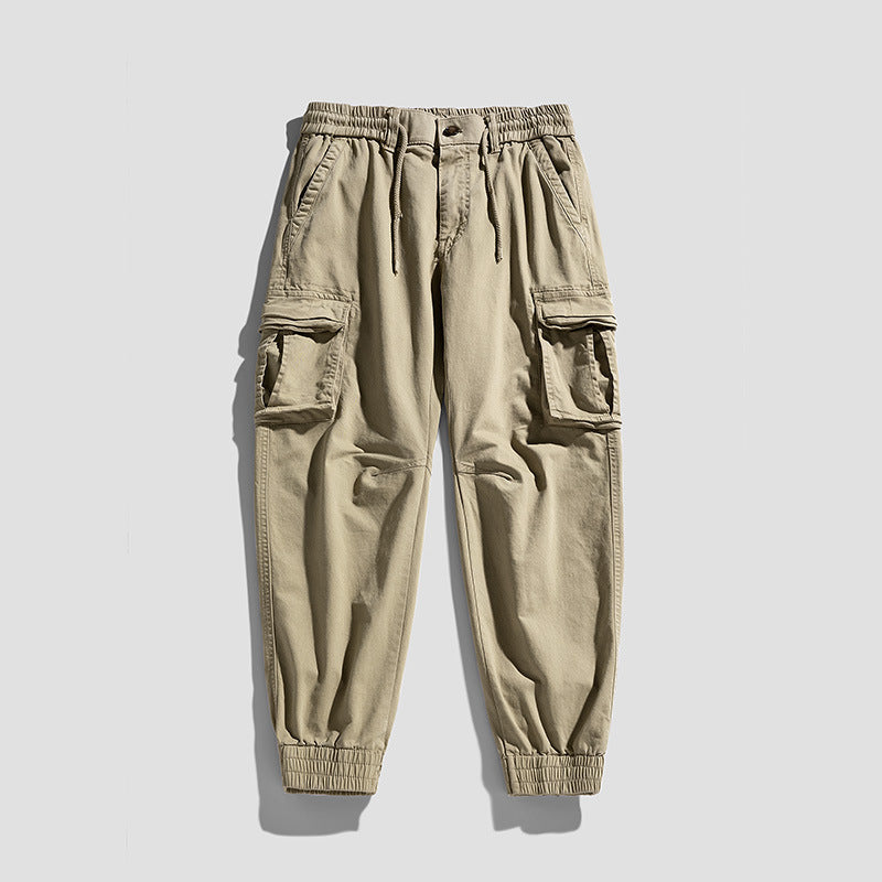 Herren Cargo-Joggerhose im Tactical-Streetstyle mit elastischem Bund, Klapp‑Utility‑Taschen und gerippten Beinabschlüssen Echo Archiv