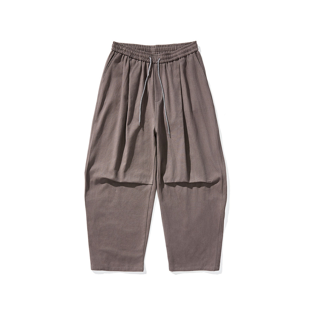 Herren Weite Relaxed-Fit Stoffhose mit Tunnelzug und Bundfalten Echo Archiv