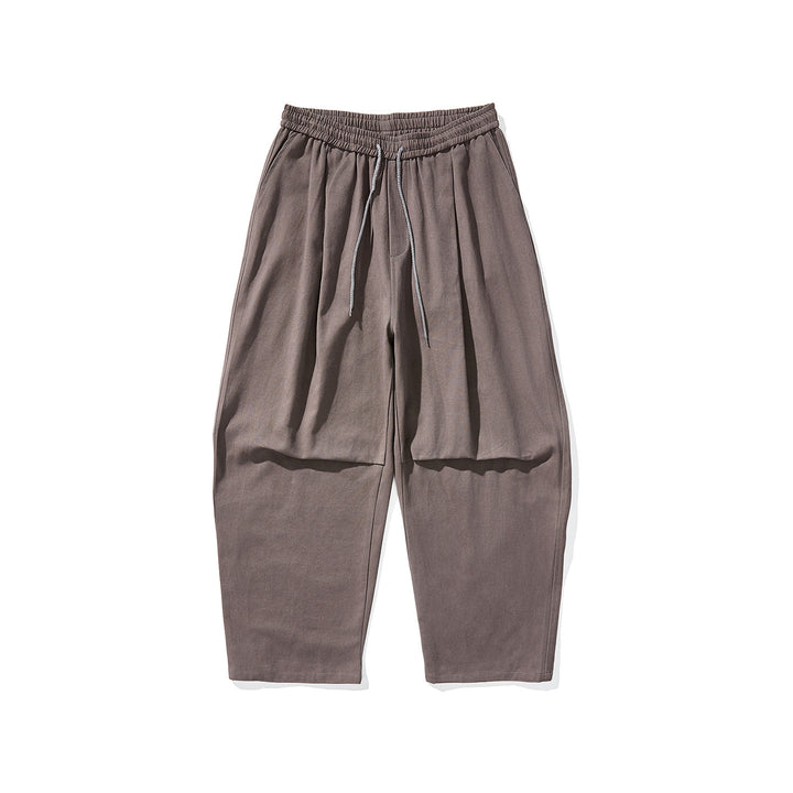 Herren Weite Relaxed-Fit Stoffhose mit Tunnelzug und Bundfalten Echo Archiv