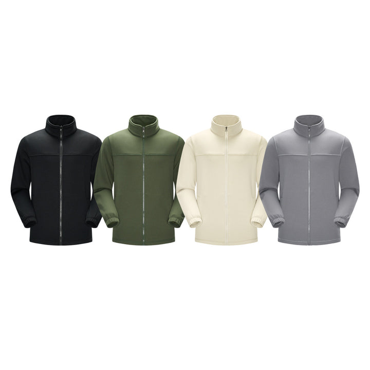 Herren Technische Fleecejacke mit hohem Stehkragen, durchgehendem Reißverschluss und elastischen Bündchen Echo Archiv