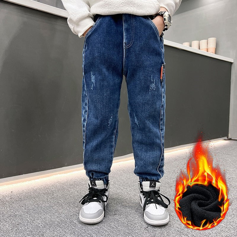 Herren lässige Fleece-Jeans mit wärmendem Innenfutter Echo Archiv