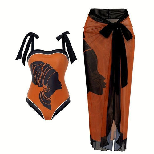 Damen Badeanzug mit luftiger Wickelrock Echo Archiv
