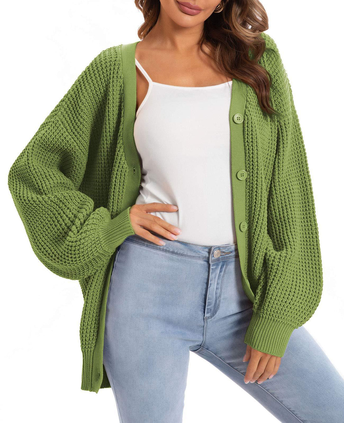 Damen Grobstrick Cardigan – Veloura