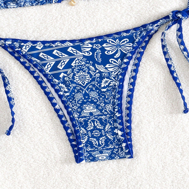 Damen Triangel-Bikini mit floralem Muster Echo Archiv