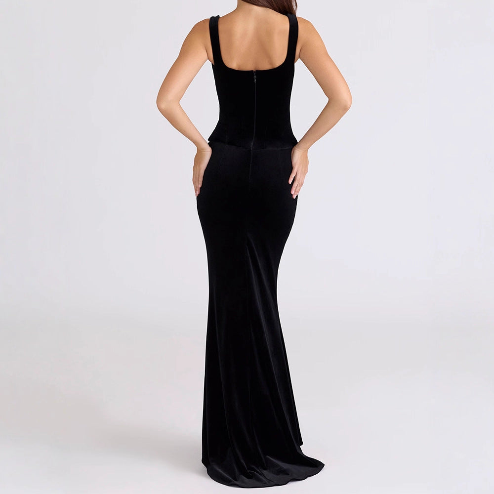Damen Figurumspielendes Maxikleid mit elegantem Schnitt Echo Archiv