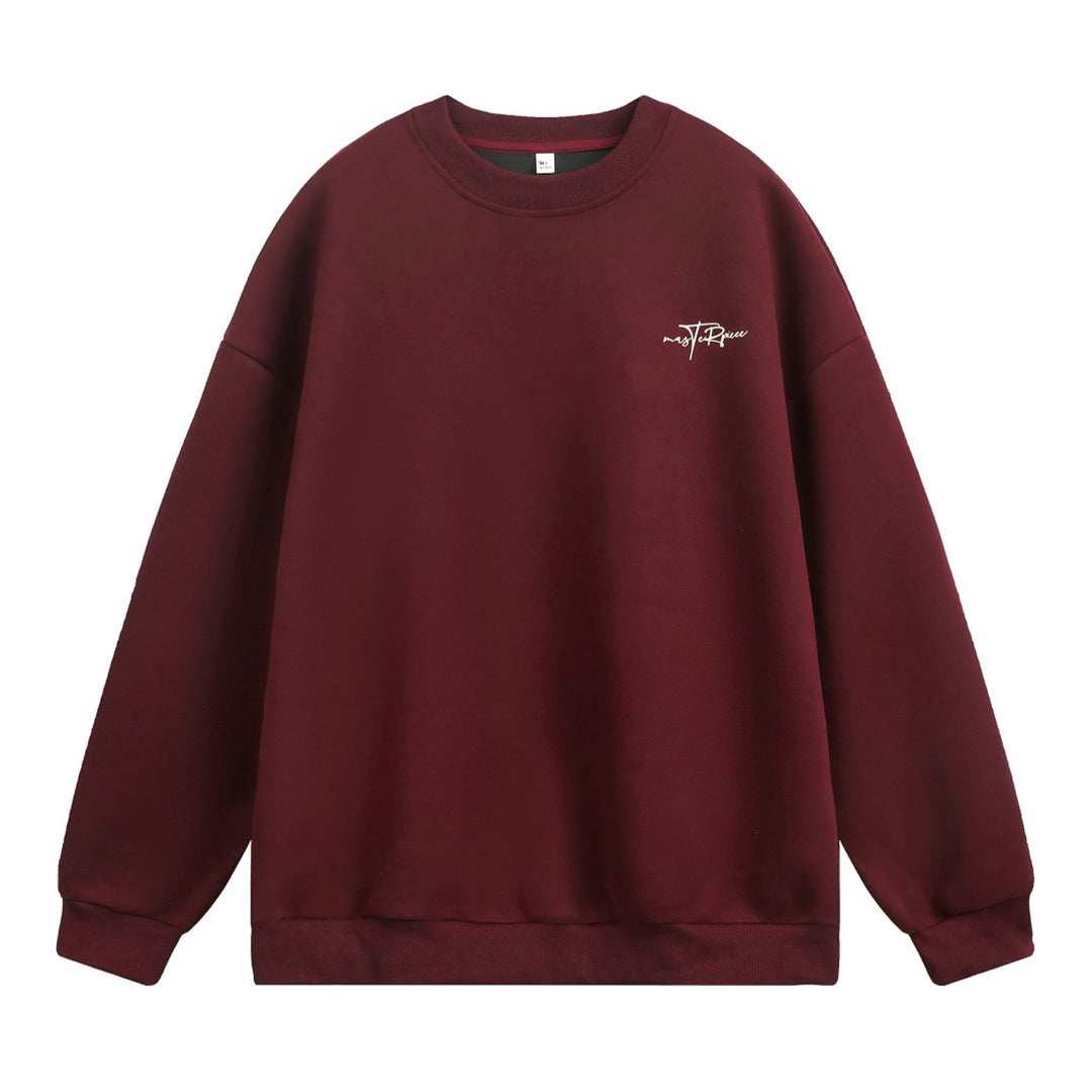 Unisex Oversize Rundhals-Sweatshirt mit dezenter Script-Stickerei Echo Archiv