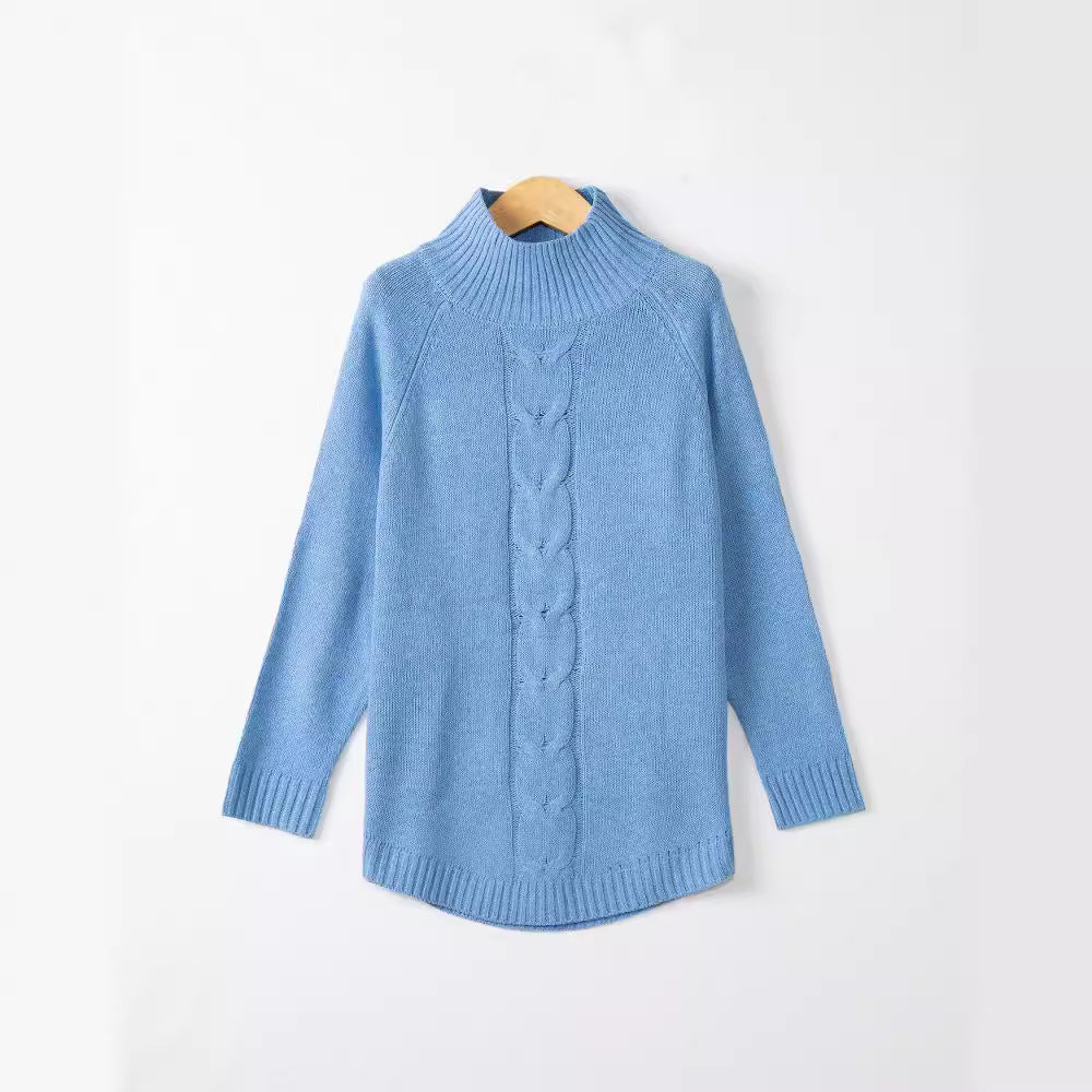 Damen Rollkragenpullover mit Zopfmuster und Raglanärmeln Echo Archiv