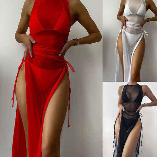 Damen Strandkleid mit asymmetrischem Wickeldesign Echo Archiv