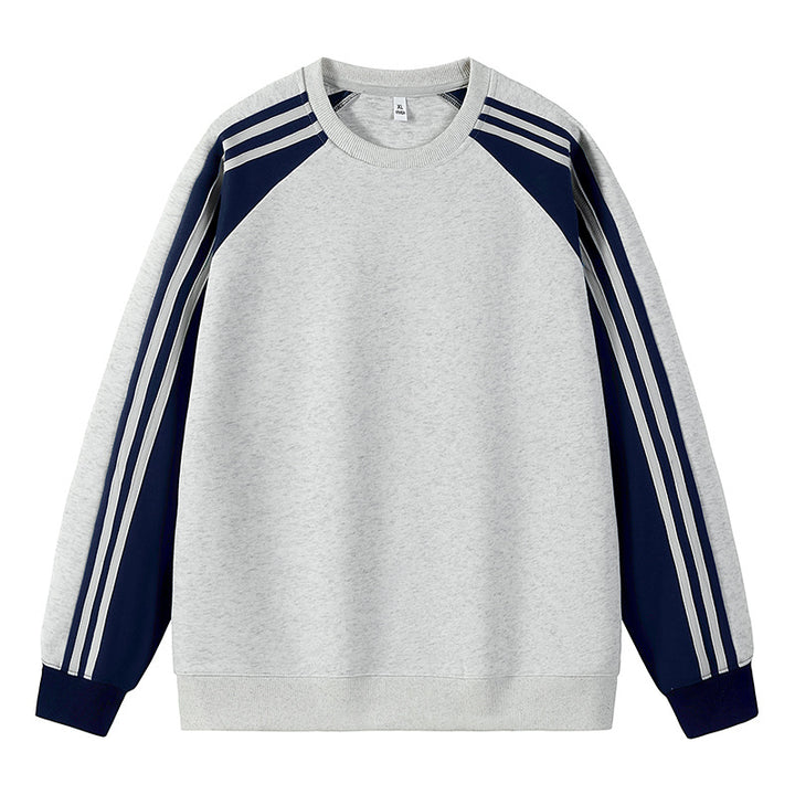 Herren sportlicher Raglan-Sweater mit mehrfarbigen Akzenten Echoarchiv