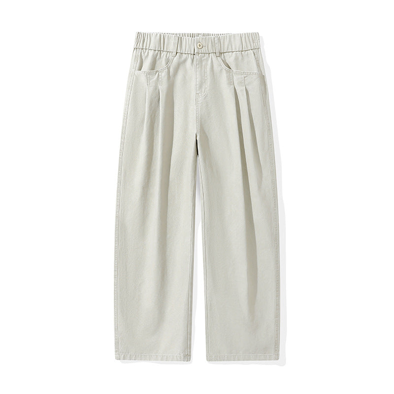 Damen Weite High‑Waist Stoffhose mit Bundfalten und elastischem Saum Echo Archiv
