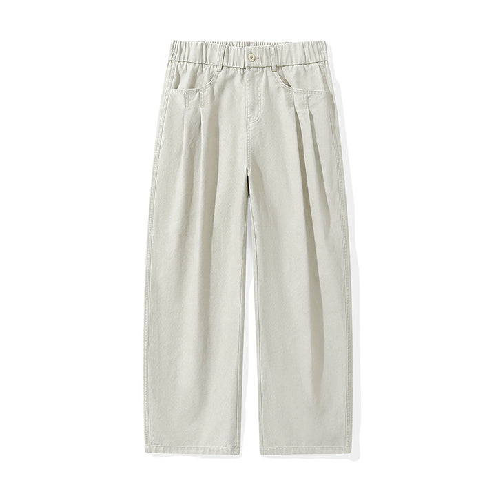 Damen Weite High‑Waist Stoffhose mit Bundfalten und elastischem Saum Echo Archiv