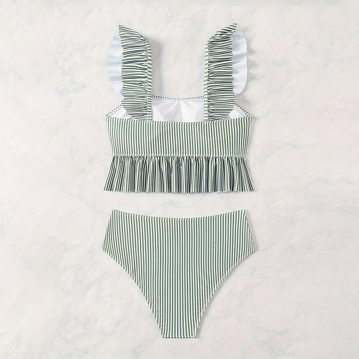 Damen Bikinis mit Rüschendetails und elastischem High-Waist-Schnitt Echo Archiv