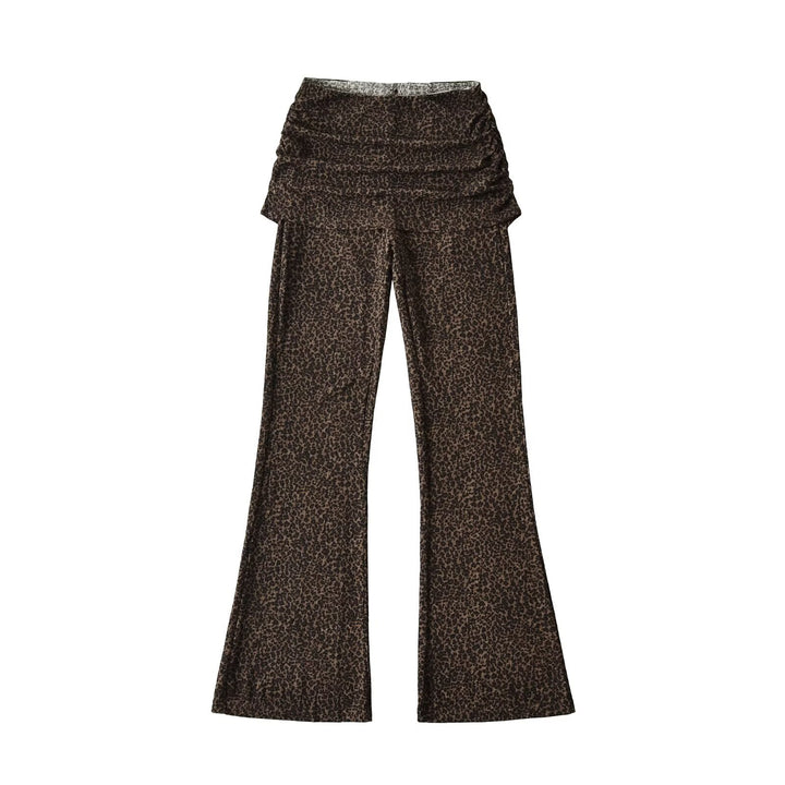 Damen High‑Waist Schlaghose mit gerafftem Hüftrock und ausgestelltem Bein Echo Archiv
