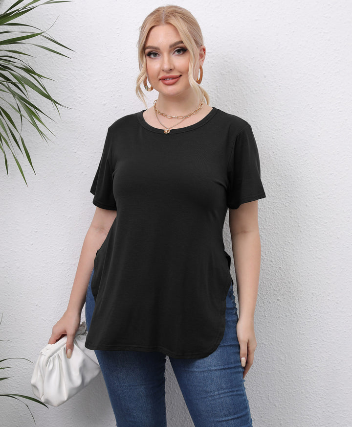 Damen lässiges T-Shirt mit seitlichen Eingrifftaschen Echo Archiv
