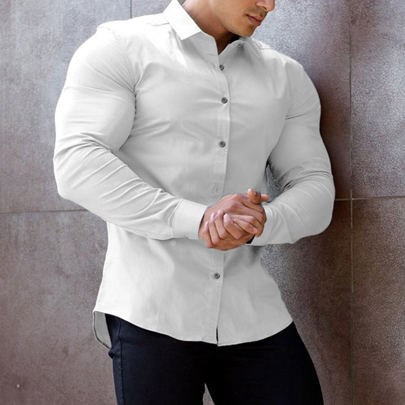 Herren Slim-Fit Hemd mit strukturierter Oberfläche Echoarchiv
