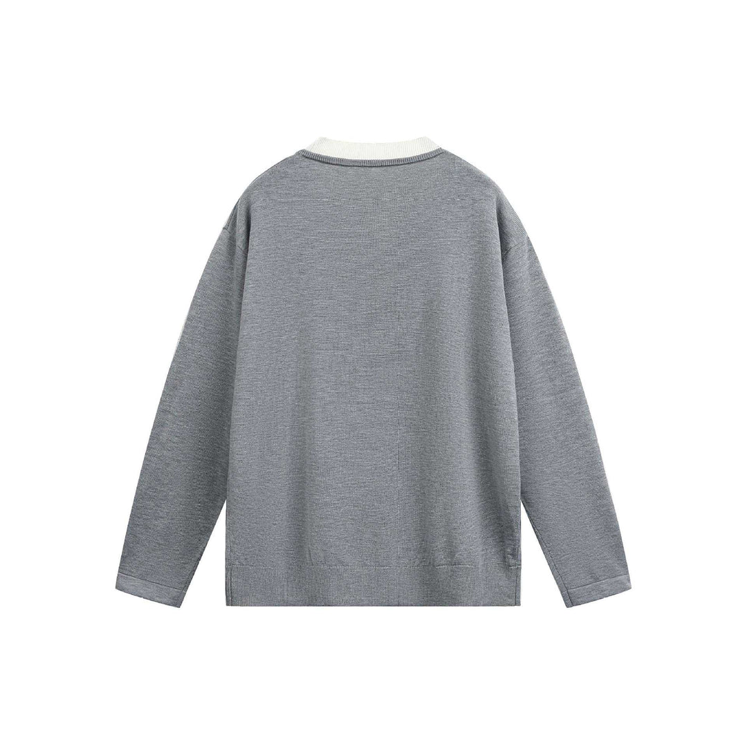 Unisex Lässiges Oversize‑Sweatshirt mit Henley‑Knopfleiste und geripptem Layer‑Kragen Echoarchiv