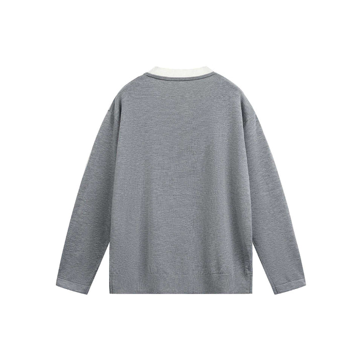 Unisex Lässiges Oversize‑Sweatshirt mit Henley‑Knopfleiste und geripptem Layer‑Kragen Echoarchiv