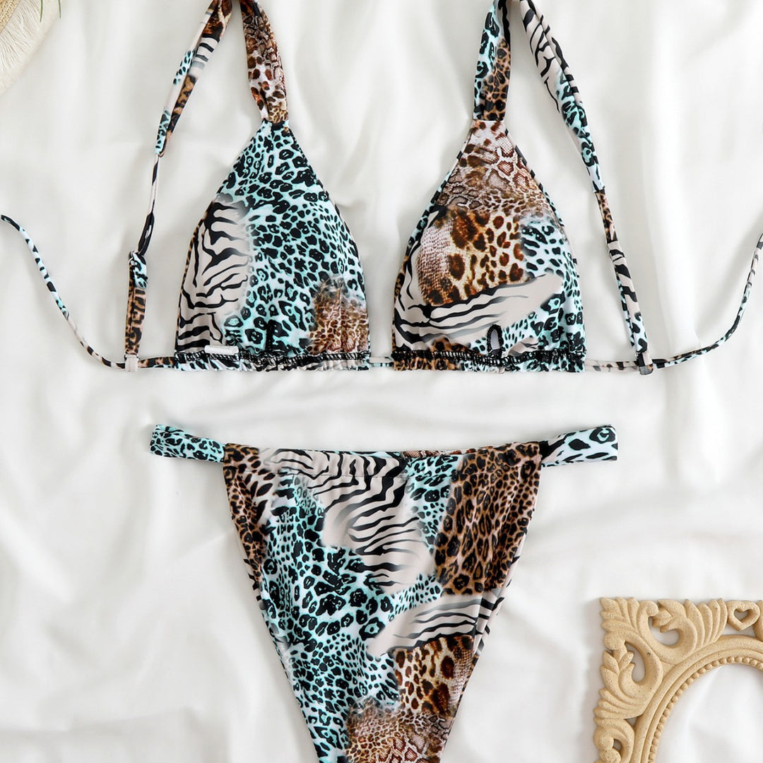 Damen Triangel-Bikini-Set mit modischem Tiermuster Echo Archiv